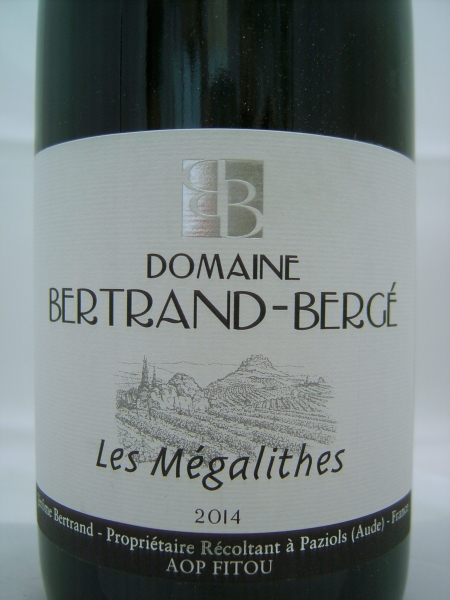 Domaine Bertrand Bergé Les Mégalithes 2020, AOP Fitou, Rotwein, trocken, 0,75l